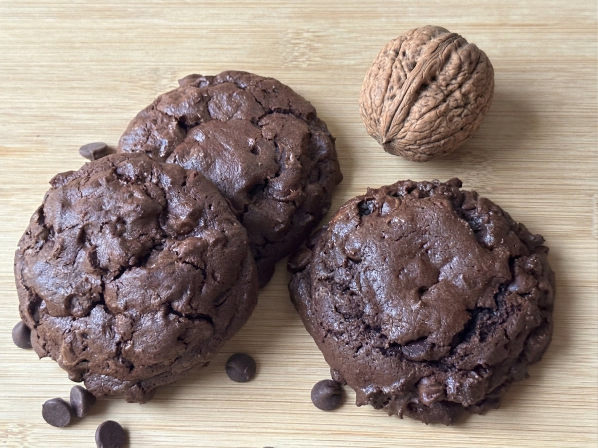 Dark Chocolate Walnut Cookies (one dozen)